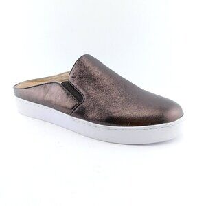 VIONIC Metallic Shimmer Leather Flat Mule Slip-on Sneakers 10